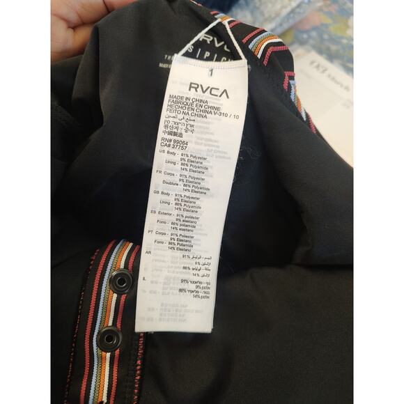 RVCA Bandit Striped Cheeky Bathing Suit One Piece Urban Outfitters Small - Picture 14 of 15